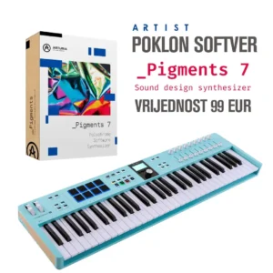 Arturia KeyLab Essential 61 mk3 Aquamarine MIDI kontroler + poklon Pigments software