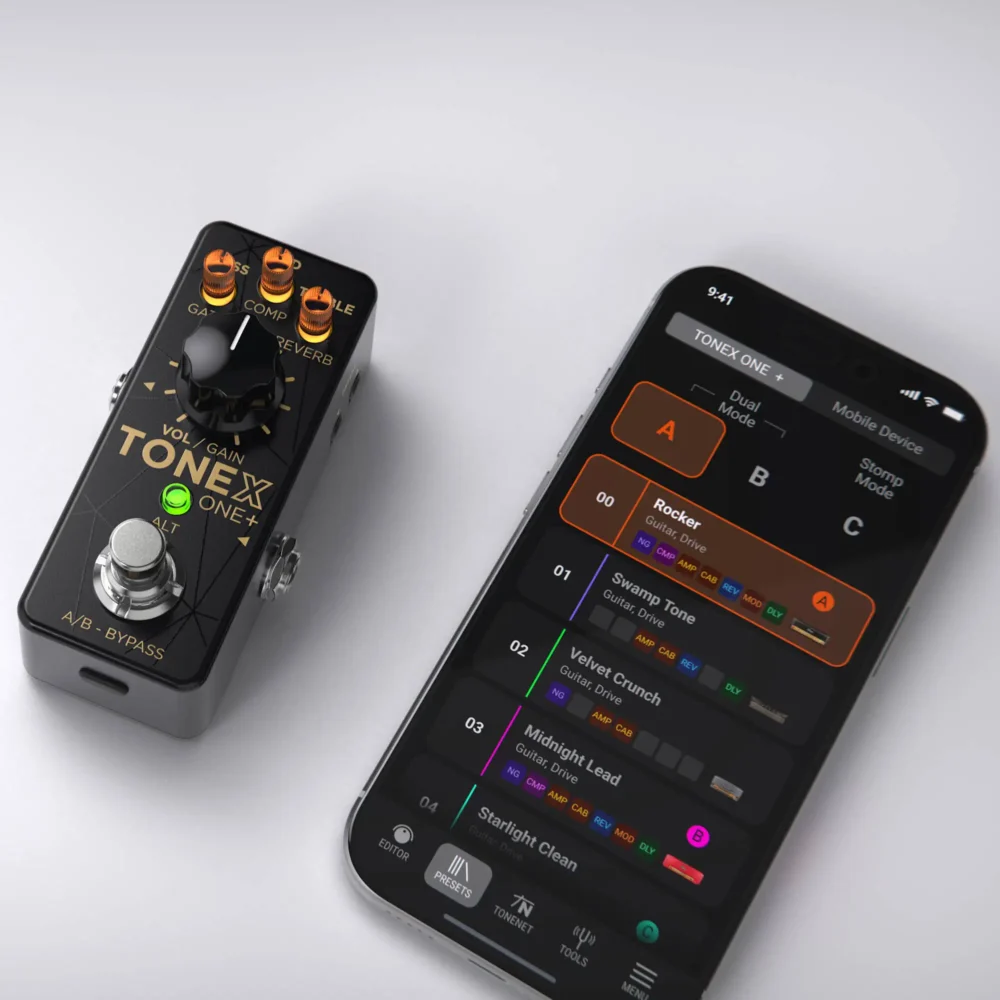 IK Multimedia TONEX ONE Plus, TONEX 1, simulator pojačala, TONEX pedala, gitarski procesor, IR loader, mini gitarska pedala, audio interface pedala. Prodaja u Artist d.o.o. prodavnicama Banja Luka, Sarajevo.