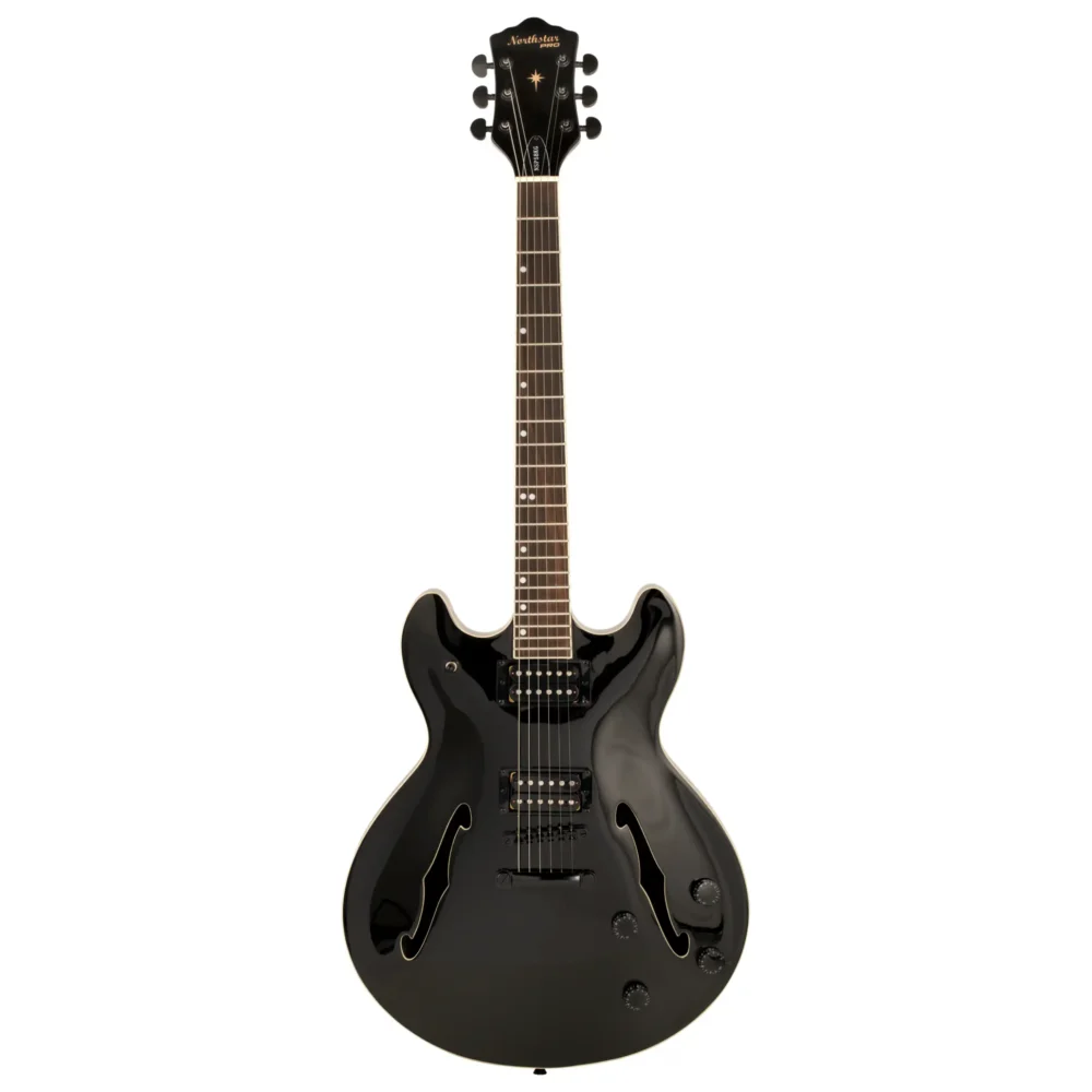Northstar Pro NSP5BKG, crna poluakustična gitara, semi-acoustic gitara, gitara od mahagonija, gitara sa humbakerima, hollowbody gitara, crni hardver gitara. Prodaja u Artist d.o.o. prodavnicama Banja Luka, Sarajevo.