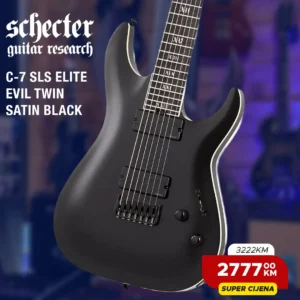 Schecter C-7 SLS Elite Evil Twin Satin Black