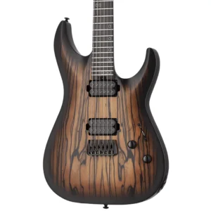 Schecter C1 PALE MOON Natural Satin Black Burst gitara