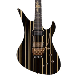 Schecter SYNYSTER CUSTOM-S Gloss Black Gold Pinstripes gitara