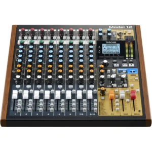 TASCAM Model 12, hibridni mikser, DAW kontroler, SD rekorder, USB interfejs, MIDI mikser, podcast mikseta, Tascam Model. Prodaja u Artist d.o.o. prodavnicama Banja Luka, Sarajevo.