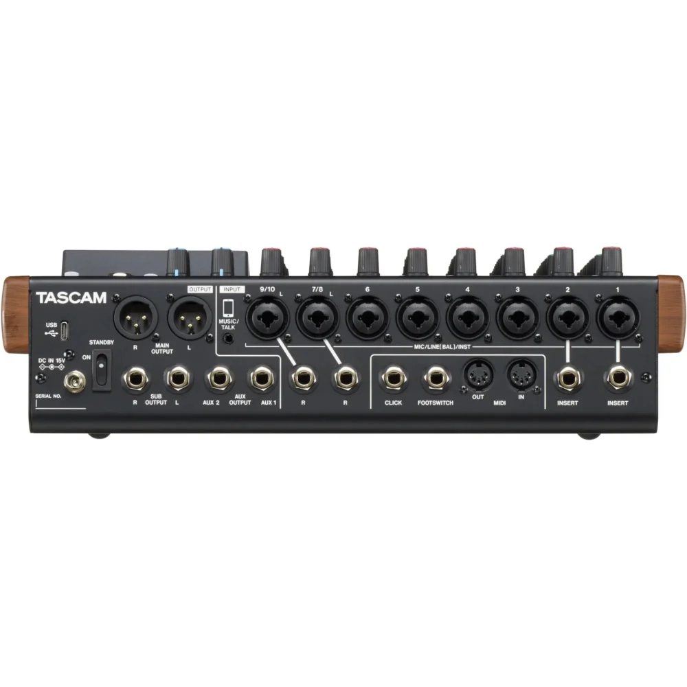 TASCAM Model 12, hibridni mikser, DAW kontroler, SD rekorder, USB interfejs, MIDI mikser, podcast mikseta, Tascam Model. Prodaja u Artist d.o.o. prodavnicama Banja Luka, Sarajevo.