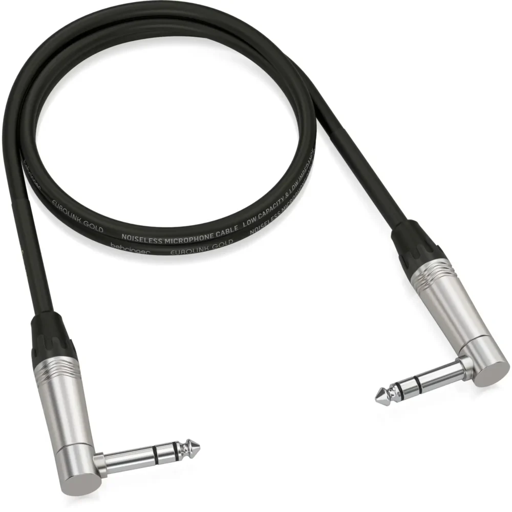 Behringer GIC-90 4SR, Behringer patch kabal, stereo patch kabal, ugaoni džek kabal, TRS patch kabel, balansirani kabal 90cm, Behringer Eurolink Gold, kabal za miksetu. Prodaja u Artist d.o.o. prodavnicama Banja Luka, Sarajevo.