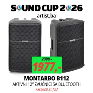 Sound Cup 2026: Montarbo B112 aktivni 12" zvučnik FIR 600W RMS (PAR)