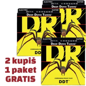 DR DDT™ 7-String Heavy 11-65 žice za el. git 3 pak (1 GRATIS)
