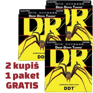DR DDT™ 7-String Medium 10-56 žice za el. git 3 pak (1 GRATIS)