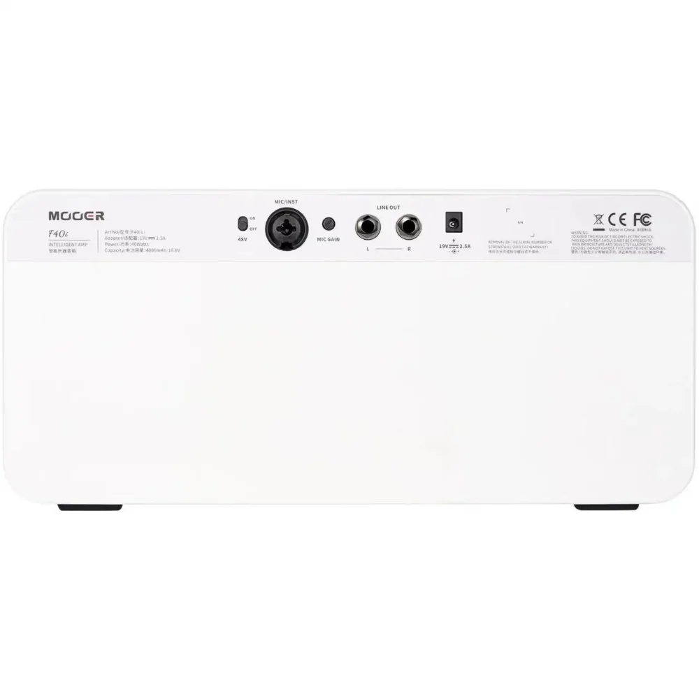 Mooer F40i pametno stono pojačalo snage 40W sa 2x4" zvučnicima, StemLab AI funkcijom, ekranom na dodir i Bluetooth-om. Prodaja u Artist d.o.o. prodavnicama Banja Luka, Sarajevo.