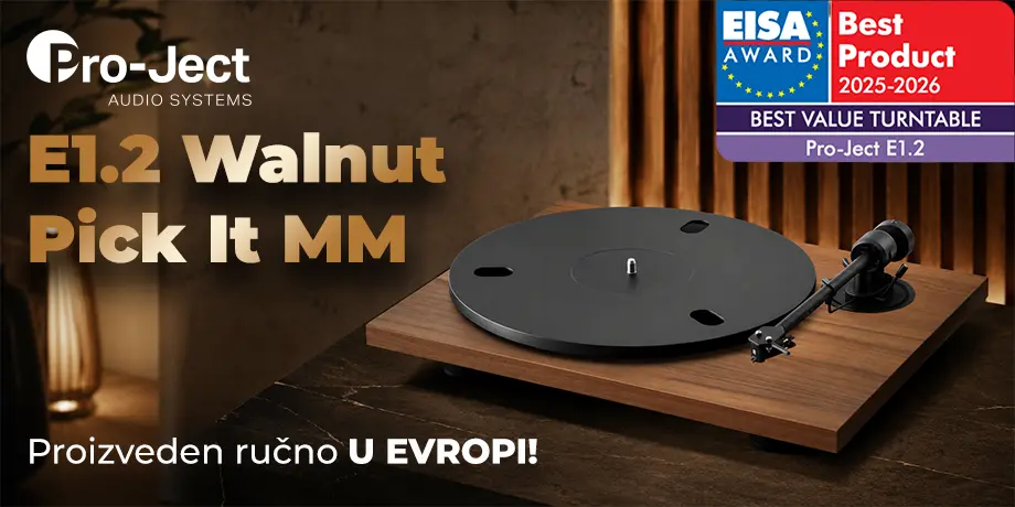Pro-Ject E1 2 Walnut Pick It MM gramofon